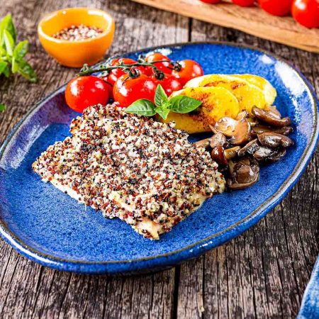 Receita de Filé de Saint Peters com Crosta de Quinoa