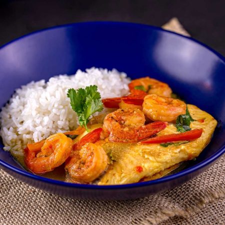 Receita de Filé de Tilápia com Cury e Camarão
