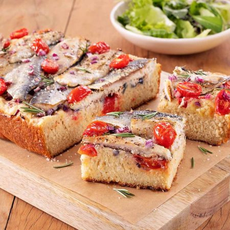 Receita de Focaccia de Sardinha