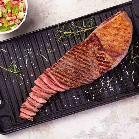 Receita de Fraldinha Wagyu com salada de pepino refrescante