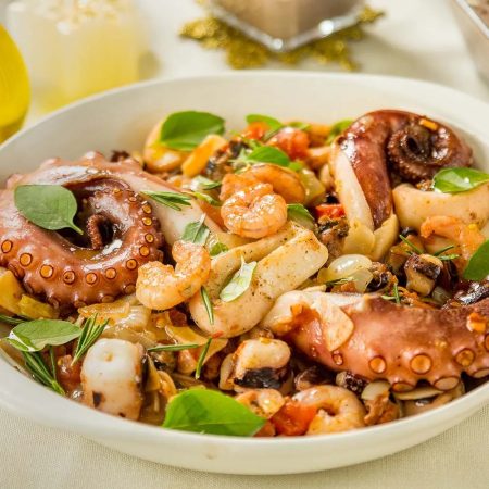 Receita de Frigideira de frutos do mar