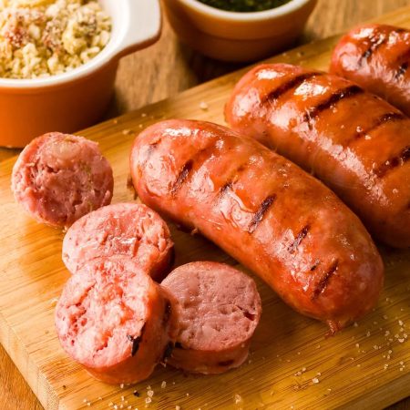 Receita de Linguiça com farofa e molho chimichurri