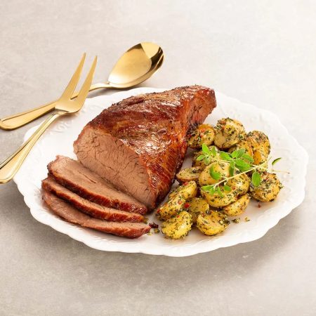 Receita de Maminha na Cerveja Swift com batatas ao pesto de salsa
