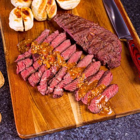 Receita de Medalhão de Picanha com Chutney de Abacaxi e Manga