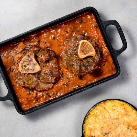 Receita de Ossobuco com Molho de Tomate e Batata Gratinada