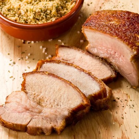 Receita de Panceta suína com farofa