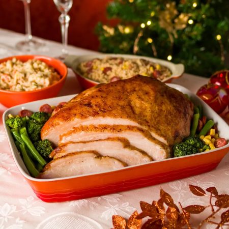 Receita de Pernil com Brócolis, Vagem, Milho e Calabresa