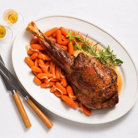 Receita de Pernil de Cordeiro com Cenoura Baby