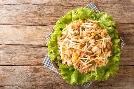 Receita de Salpicão de Frango Natalino