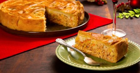 Torta de Chester Picante com Requeijão