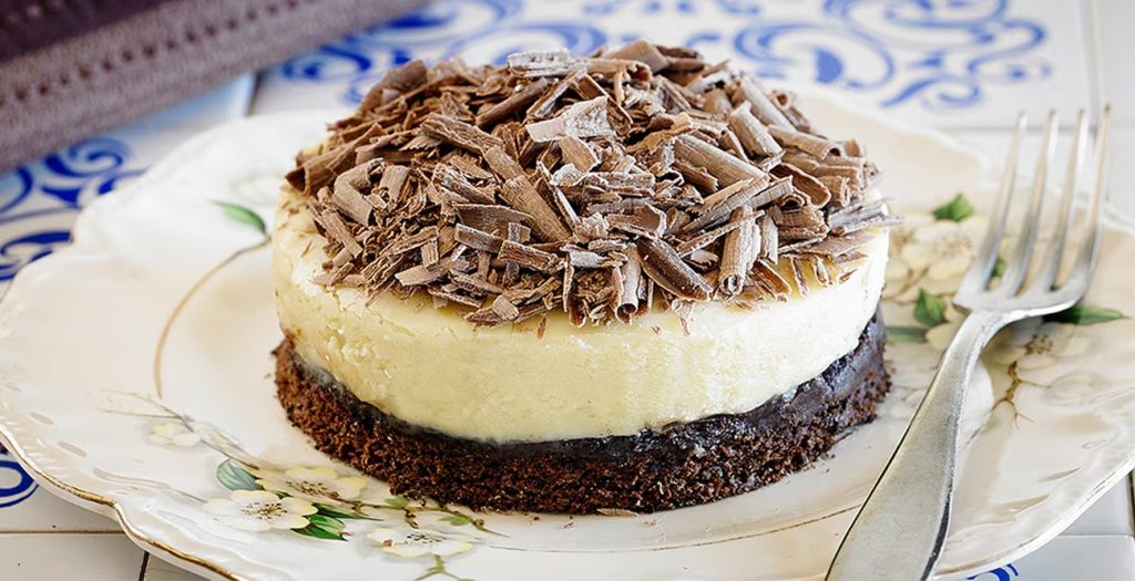 Torta de chocolate tricolor