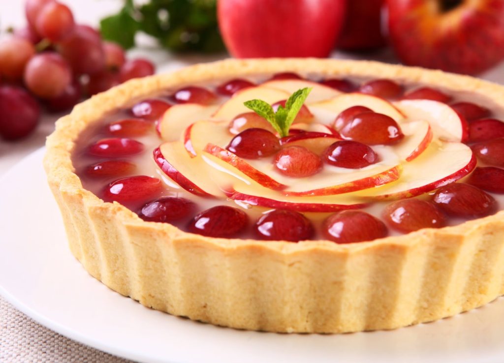 Torta de Maçã e Uva