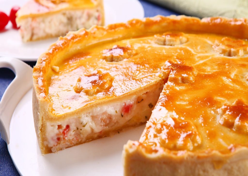 Torta de Palmito com Camarão