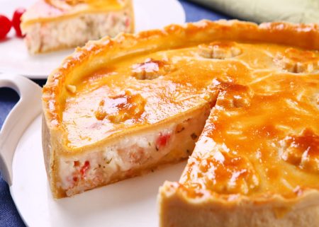 Torta de Palmito com Camarão
