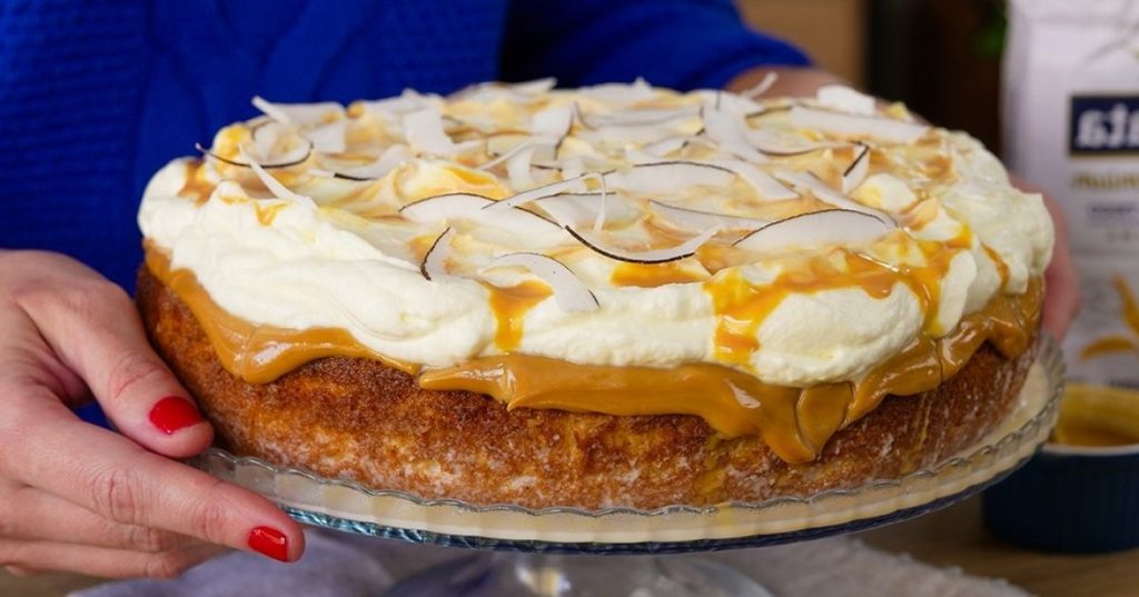 Bolo 3 Leites com Doce de Leite