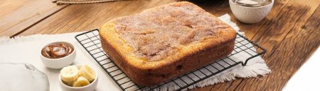 Bolo Cremoso de Banana com Doce de Leite
