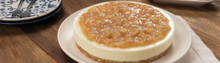 Cheesecake de leite em pó com banana caramelizada