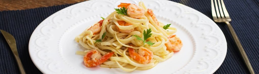 Linguine com Camarão e Gengibre