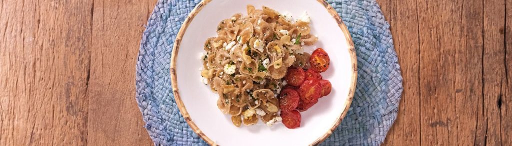 Macarrão integral com ricota
