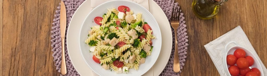 macarrão light com frango