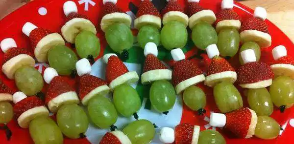 Petisco de Natal com Frutas - Comidinhas do Chef