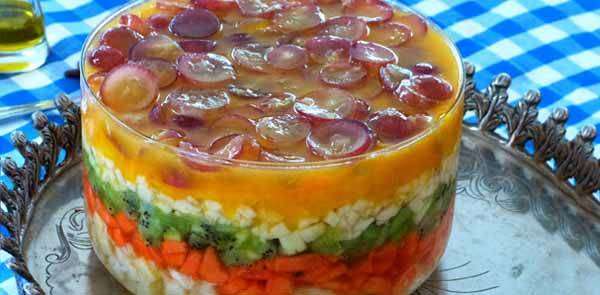 Saladas de Frutas em Camadas