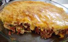 Torta de Mandioca com Carne Seca