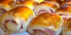 Receita de Enroladinho de Presunto e Queijo