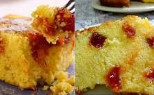 Bolo de Fubá com Goiabada