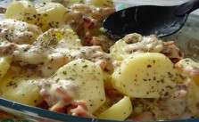 Batatas Gratinadas com Bacon