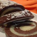 Rocambole com Massa de Nescau e Leite Ninho