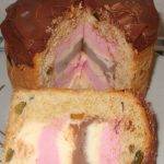 Receita de Panetone Recheado com Sorvete