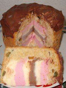 Receita de Panetone Recheado com Sorvete
