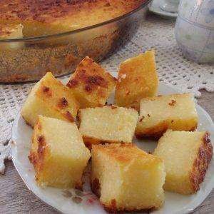 Bolo de Macaxeira com Leite Condensado