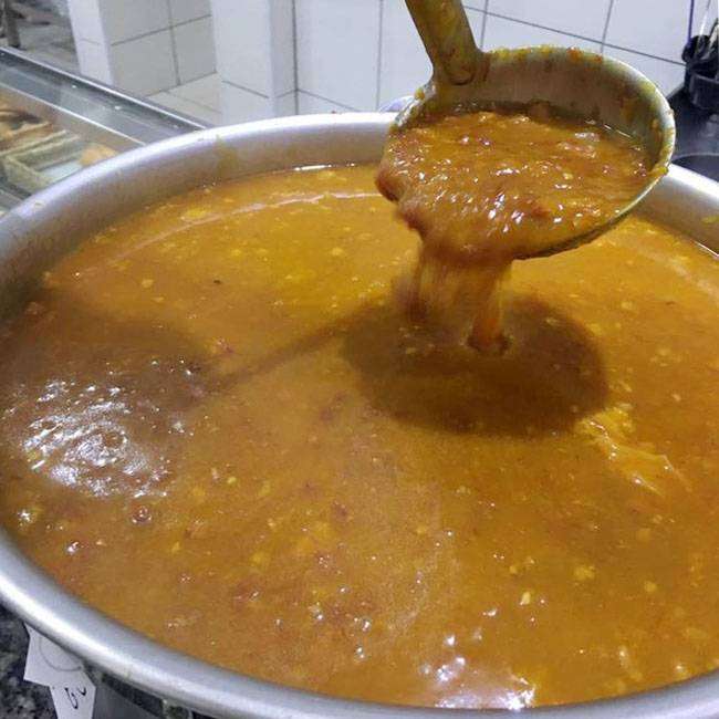 Sopa de Mandioca com Carne Moída