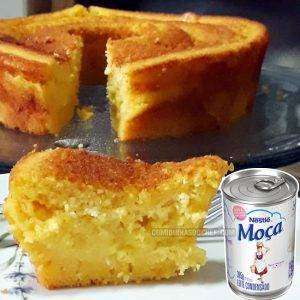 Bolo de Milho Cremoso com Leite Condensado