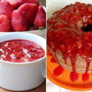 Calda de Morango para Bolo