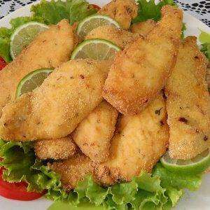 Peixe Empanado com Fubá