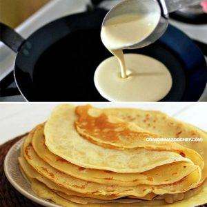 Massa de Panqueca com Creme de Leite