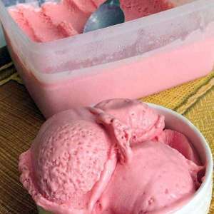 Sorvete Caseiro com Gelatina
