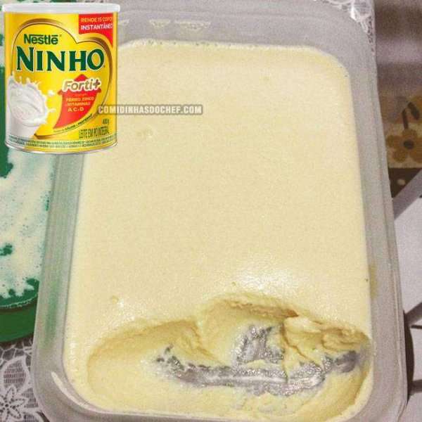 Mousse de Leite em Pó com Gelatina