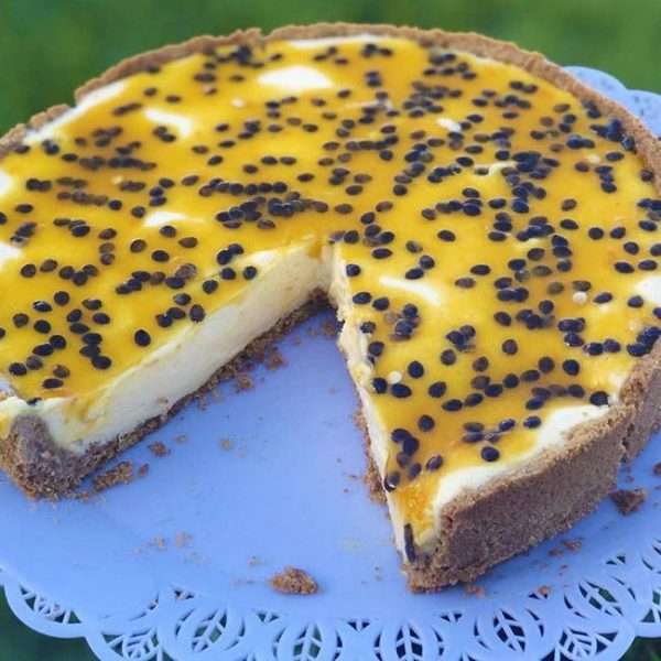 Torta de Maracujá com Biscoito