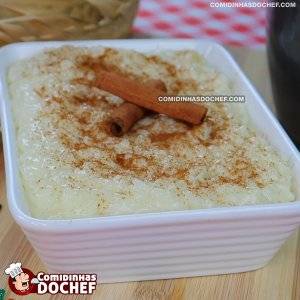 Arroz Doce com Creme de Leite