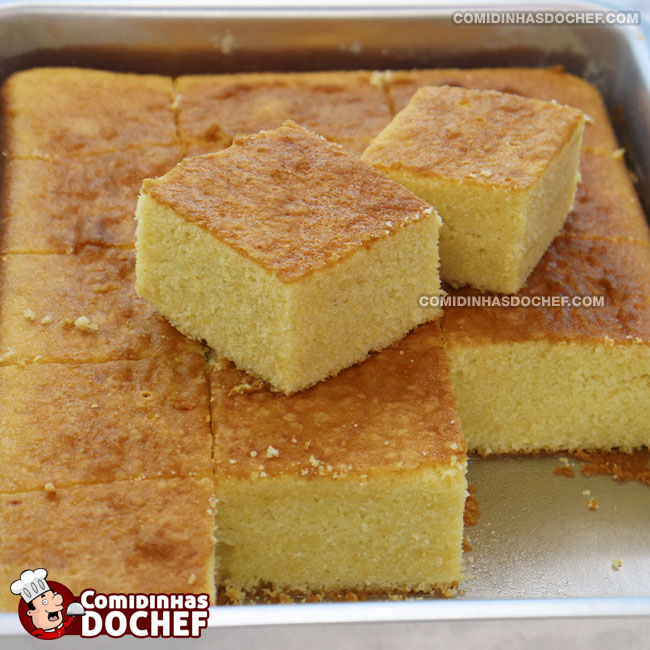 Bolo de Fubá com Farinha de Trigo - Comidinhas do Chef