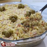 Salada de Macarrão com Presunto e Queijo