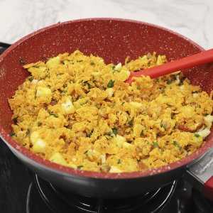 Farofa de Cenoura com Ovo