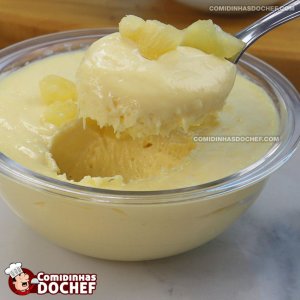 Mousse de Abacaxi de Liquidificador