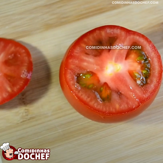 Tomate Recheado - Passo 1