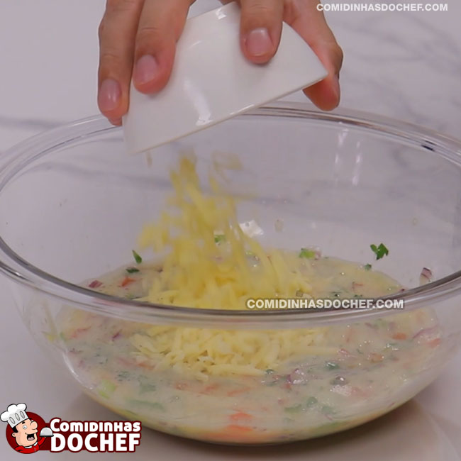 Omelete com Queijo - Passo 4