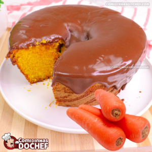 Bolo de Cenoura com Cenoura Crua